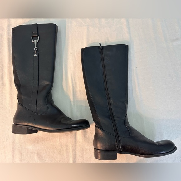Life Stride Black Zip Up Boots w/Silver Bit On Side Sz 8 Equestrian Style Preppy - Picture 2 of 11